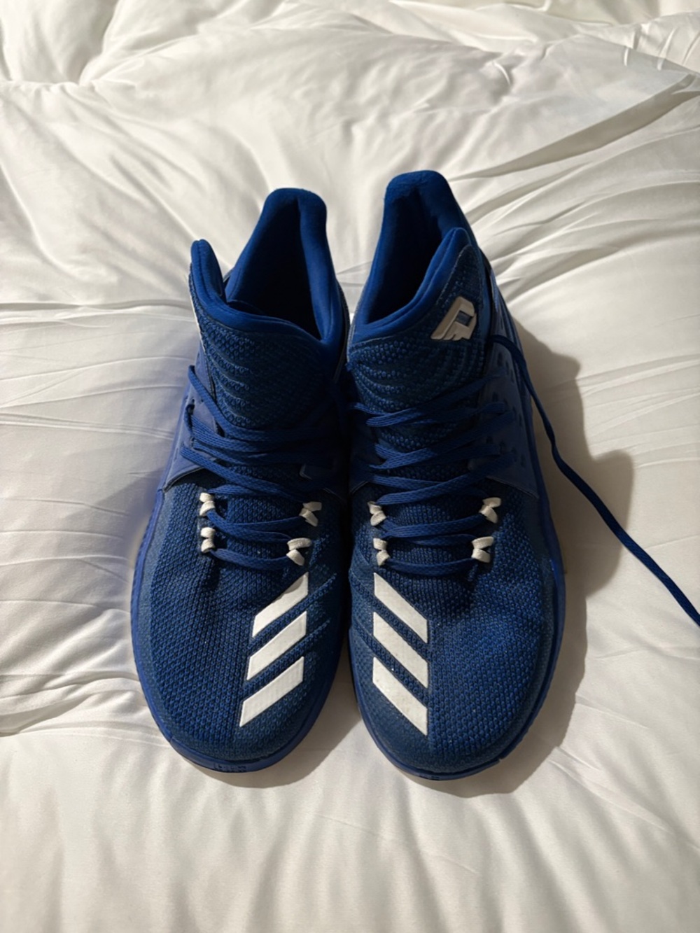 adidas Men's Blue Athletic Sneakers with White Stripes